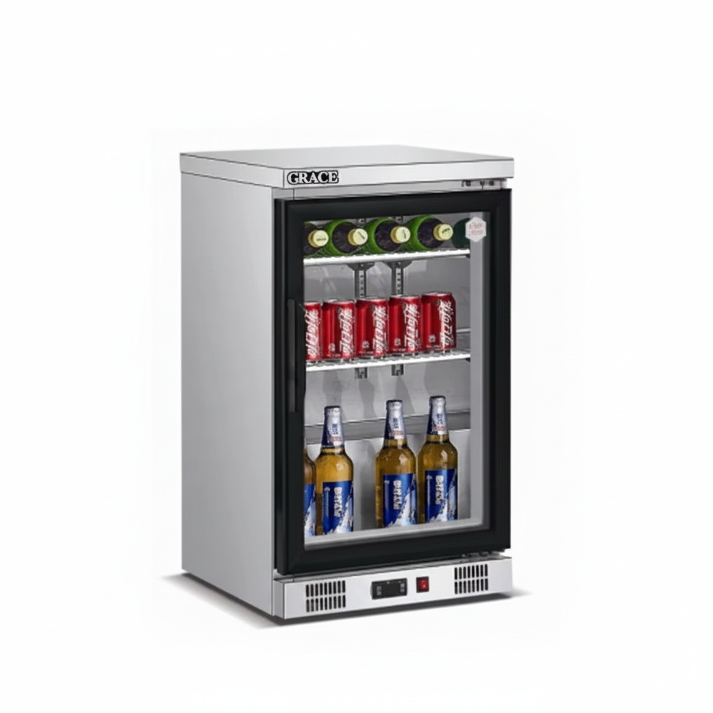 Wine Beer Dual Zone - Frigorifero Sottobanco, Congelatore Mini in Acciaio