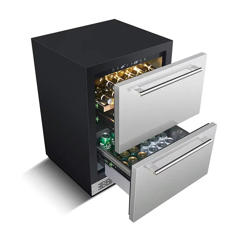 Wine Beer Dual Zone - Frigorifero Doppia Zona da Incasso Nero