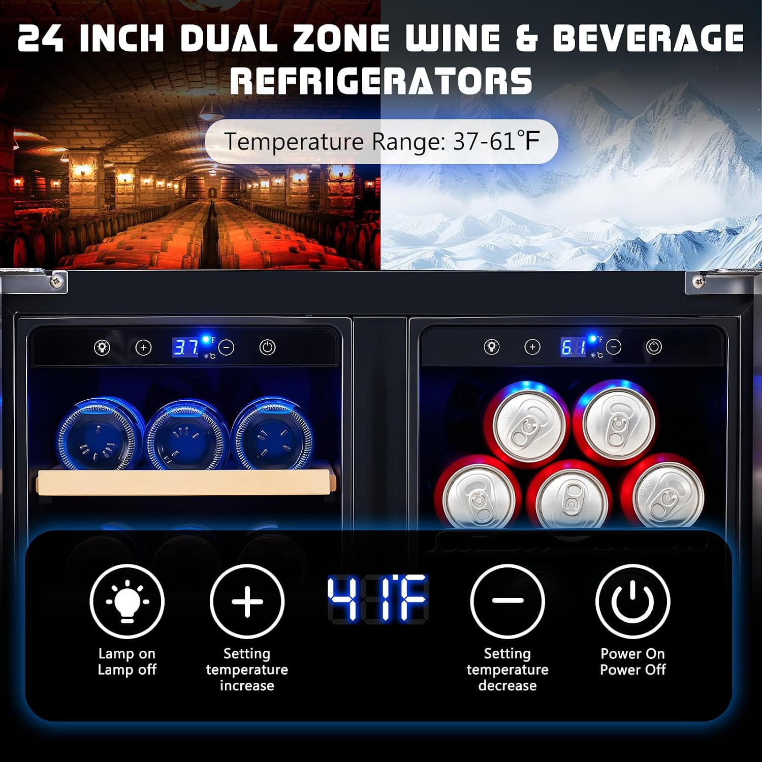 Frigorifero per Bevande, Frigo - Wine Beer Dual Zone recensione e prezzo
